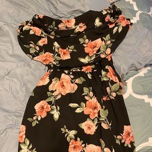 Off-The-Shoulder Floral Dress